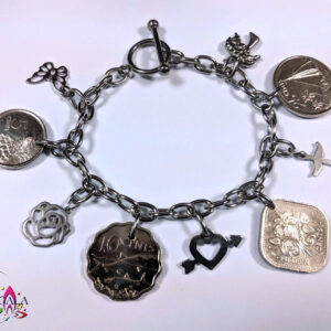 Authentic Bahamian Coins & Charm Bracelet.