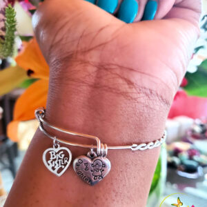 BG "Inspire" Stainless Steel "Butterfly Twist" Adjustable Charm Bangle.