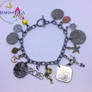 BG Authentic Bahamian Coin Charm Bracelet.