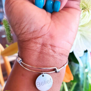 BG "Inspire" Stainless Steel "Butterfly Twist" Adjustable Bangle.