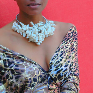 Beautiful Mother Of Pearl Spirals Necklace Set