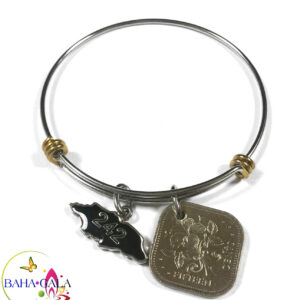 Baha Bangle Coin Charm Bracelet