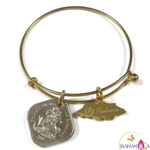 Baha Bangle Coin Charm Bracelet