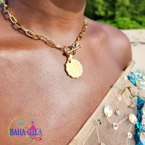 24k Gold Plated Coin Pendant.
