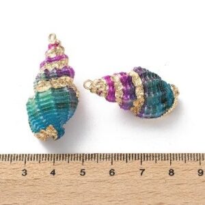 Stainless Steel Iridescent Rainbow Conch Shell