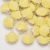 Yellow & Gold Enamel Clam Shell