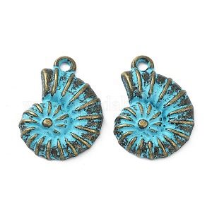 Antique Bronze & Turquoise Patina, Nautilus Shell