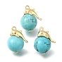 Turquoise Ball & Gold Dolphin