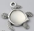 Antique Silver Clear Turtle