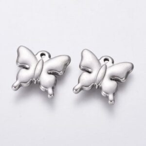Stainless Steel Silver Butterfly