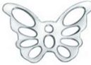 Stainless Steel Silver Small Butterfly