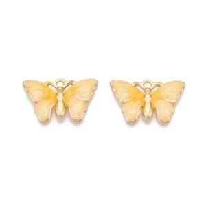 Yellow & Gold Enamel Butterfly