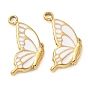 Stainless Steel Gold & Pearl Butterfly