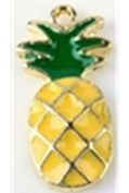 Yellow & Green Enamel Pineapple