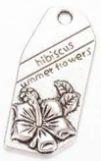 Antique Silver Hibiscus Flower