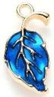 Royal Blue & Gold Enamel Leaf