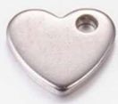 Stainless Steel Small Silver Heart