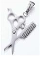 Stainless Steel Silver Scissors & Comb