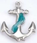 Stainless Steel Multicolored Rope Silver Anchors