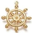 Stainless Steel Gold Ship Wheel