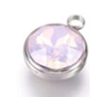 Stainless Steel Tourmaline (October) Birthstone