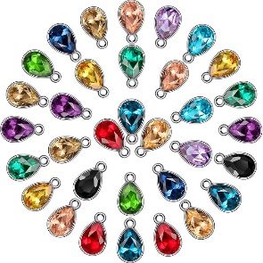 Antique Silver Multicolored Birthstones