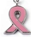 Stainless Steel Pink Cancer Ribbon