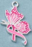 Breast Cancer Pink Awareness Butterfly Ribbon