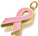 Stainless Steel Pink Cancer Ribbon