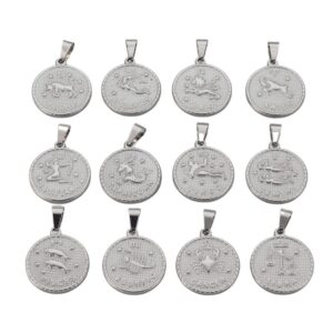 Stainless Steel Silver Capricorn Zodiac Sign