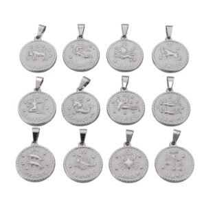 Stainless Steel Silver Scorpio Zodiac Sign