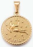 Stainless Steel Gold Virgo Zodiac Sign