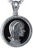 Stainless Steel Black & Silver Virgo Zodiac Sign