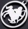 Stainless Steel Silver Sagittarius Zodiac Sign