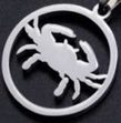Stainless Steel Silver Cancer Zodiac Sign