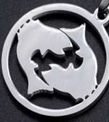 Stainless Steel Silver Pisces Zodiac Sign