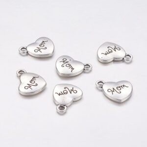 Stainless Steel Silver "Best Mom" Words