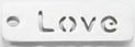 Stainless Steel Silver "Love" Word