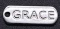 Stainless Steel Silver "Grace" Word