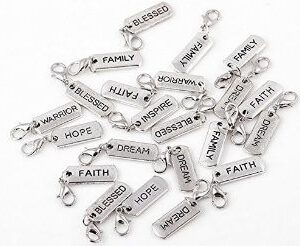 Stainless Steel Silver Inspirational Word