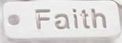 Stainless Steel Silver "Faith" Word