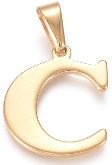 Stainless Steel Gold Letter "C"