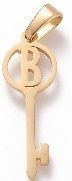 Stainless Steel Gold Letter "B" Keyhole