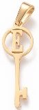 Stainless Steel Gold Letter "E" Keyhole