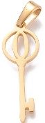 Stainless Steel Gold Letter "O" Keyhole