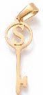 Stainless Steel Gold Letter "S" Keyhole