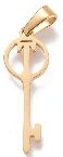 Stainless Steel Gold Letter "T" Keyhole