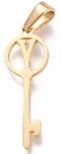 Stainless Steel Gold Letter "Y" Keyhole
