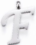Stainless Steel Silver Letter "F"