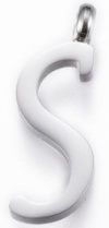 Stainless Steel Silver Letter "S"